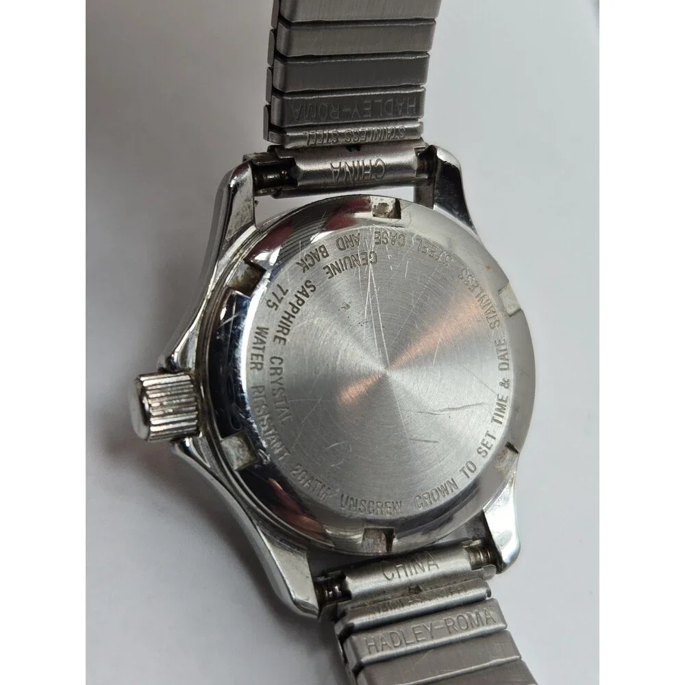 Rogers Seapearl Womens Swiss Quartz 20 ATM White Dial Date Watch New Battery